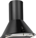 Klarstein Noir Mat - Hotte Murale Rétro 60 cm, 3 Vitesses, Débit Max 430 m³/h, Recyclage d'Air, Filtre à Graisse