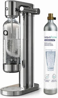 Machine à Soda Aquaflow en Inox – Carbonateur Manuel avec Recharge CO₂, Jusqu'à 60L, Bouteille Sans BPA et Base en Inox