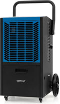 COSTWAY Déshumidificateur Industriel 66L/J avec Pompe, Tuyau de Vidange et Minuterie 24H, Jusqu'à 418 m² (Bleu)