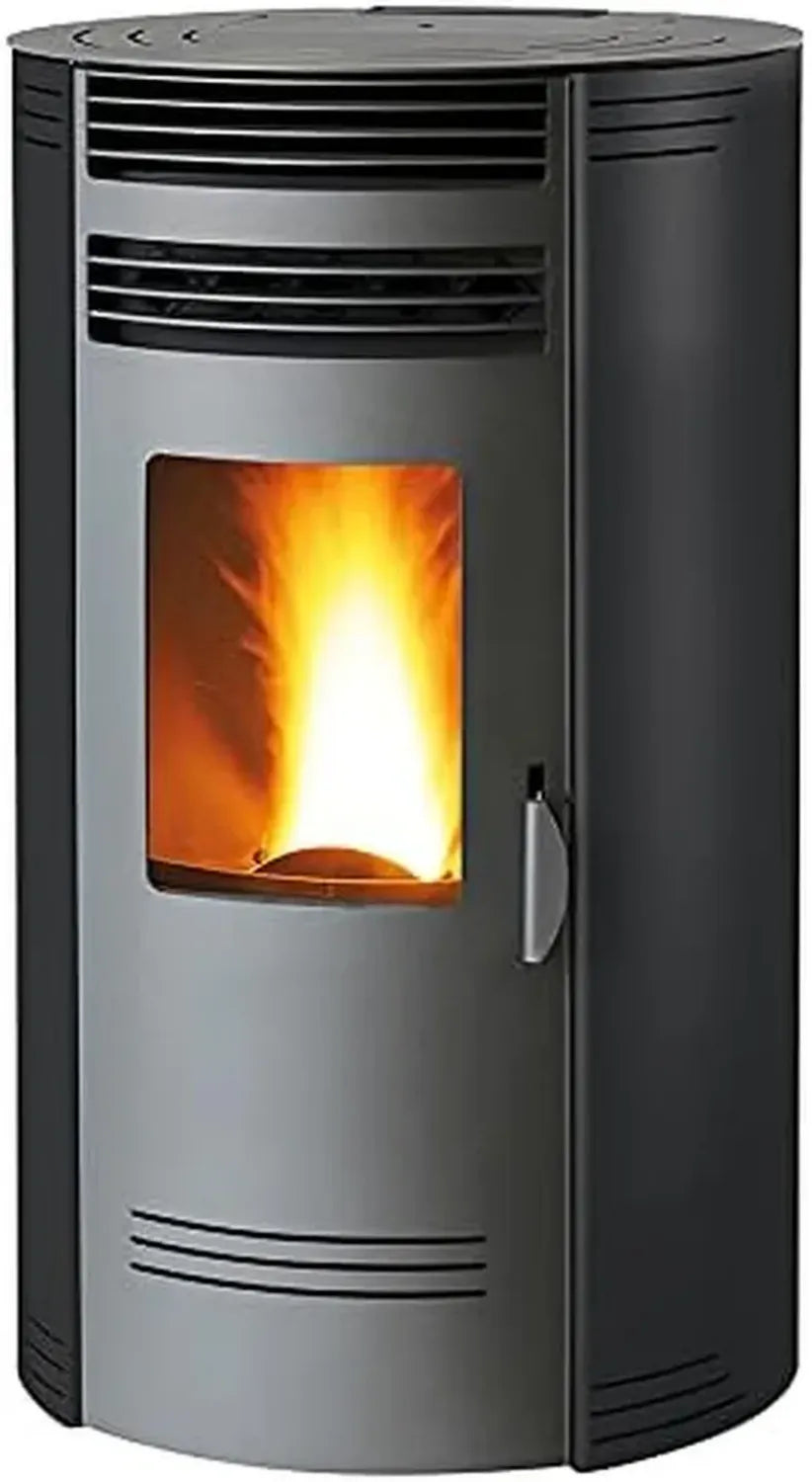 Poêle à granulés Bio GQ80 8 kW Rond en Fonte Noire
