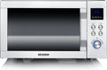 SEVERIN Micro-ondes Combiné 25L 2050W, Gril et Convection, 10 Niveaux de Puissance, Intérieur Céramique, Inox MW 7777
