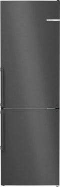 Bosch Série 4 Réfrigérateur Congélateur 319L, Pose Libre, Acier Brossé Noir, Technologie No Frost