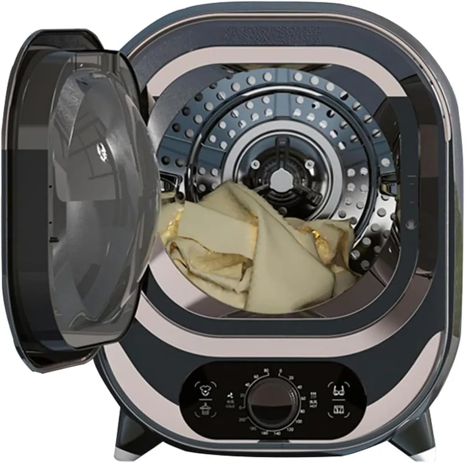 Mini Sèche-Linge Condensateur 0.8kg, Machine à Laver Électrique Silencieuse Double Température
