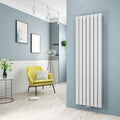 Radiateur à Eau Chaude Vertical 1800 x 538 mm, 1949W, Double Panneau, Connexion Centrale Blanche