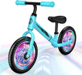 Draisienne Évolutive pour Enfants de 2 à 5 Ans, 50kg - Vélos Sans Pédales avec Siège et Guidon Réglables - Pneus Antidérapants & Roues à LED - Bleu/Rose