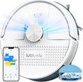 Robot Aspirateur Laveur Lubluelu 3 en 1 avec LiDAR, Puissance 5000Pa, Blanc
