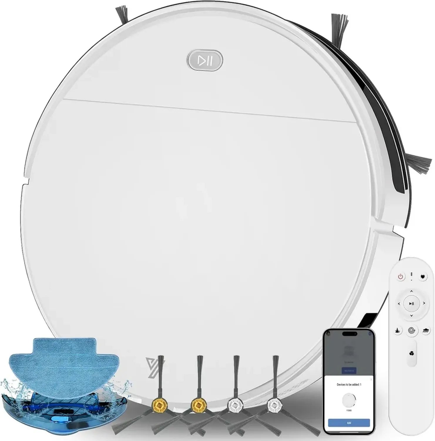 Aspirateur Robot Innovant 4500Pa, Nettoyage 2 en 1 WiFi et Alexa, Ultra-Mince pour Animaux