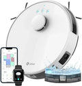 Aspirateur Robot Lefant M1 4000Pa, Navigation LiDAR, Cartographie Multi-Étages, Zones Virtuelles, Connecté Alexa/APP/WiFi, Idéal pour Sols Durs et Poils d'Animaux