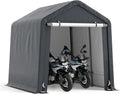 Abri de Jardin en Métal 195x240x214 cm, Tente Garage Étanche, Idéal pour Vélos, Motos et Outils