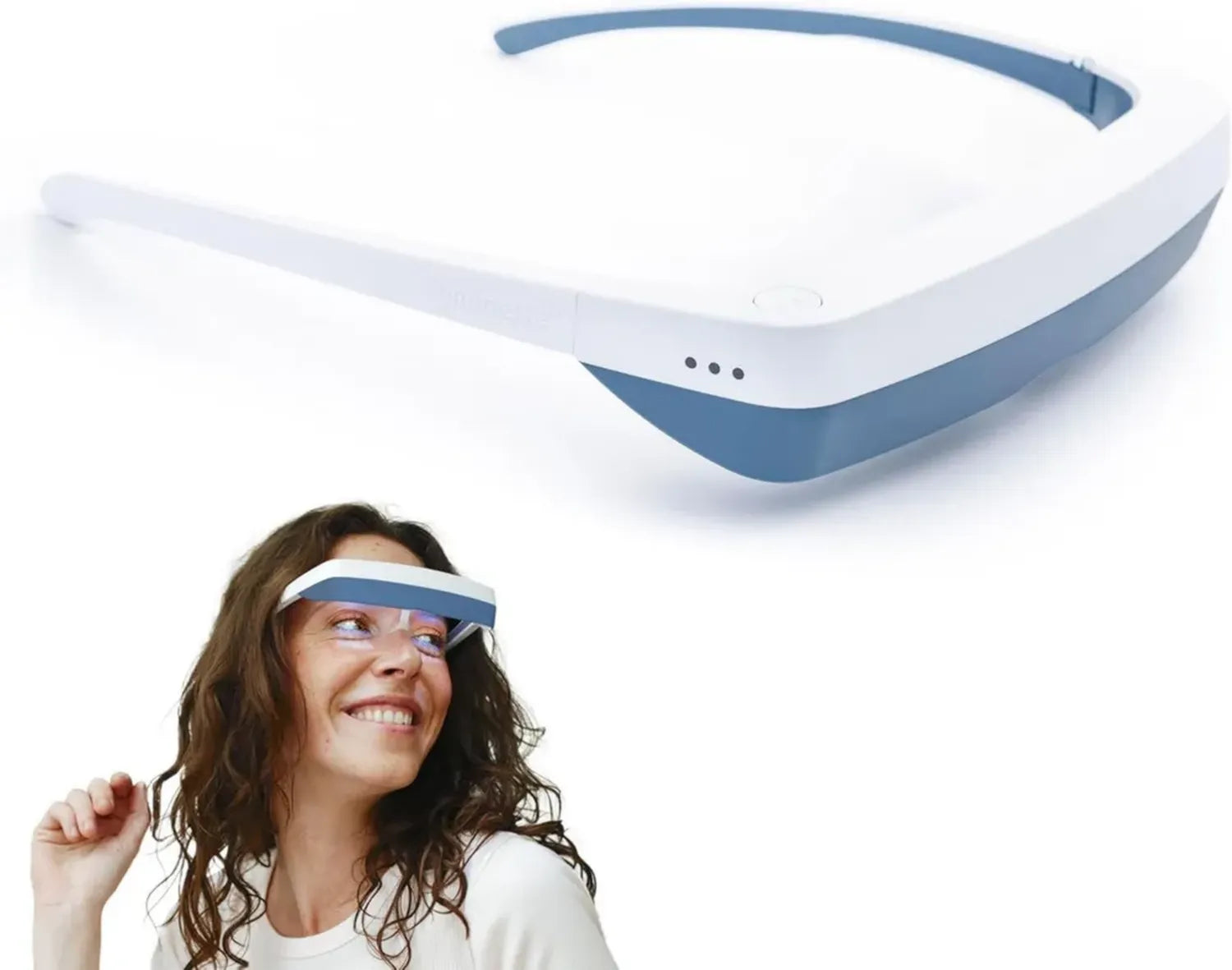 Luminette 3 Lunettes de Thérapie Lumineuse - Appareil Portable pour Améliorer le Sommeil et Combattre la Dépression Saisonnière - Plus de 300 000 Utilisateurs Satisfaits (Bleu)