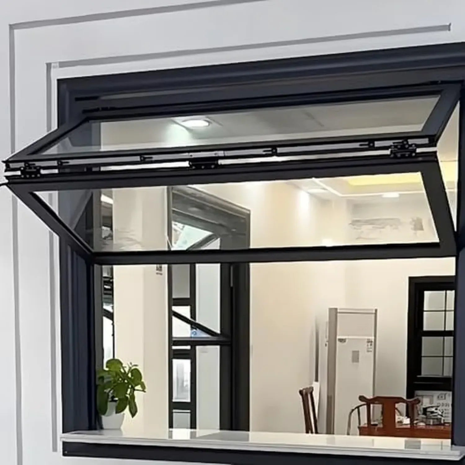 Vitrine en Verre avec Serrure et Cadre en Aluminium pour Food Truck et Cuisine