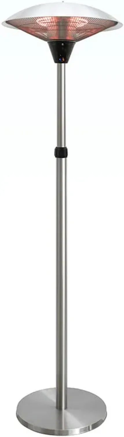 FAVEX Chauffage Parasol Électrique Milan Rétractable Extérieur - 3 Niveaux de Chaleur - Écoénergétique et Durable - Dimensions : 58,5 x 58,5 x 170/205 cm