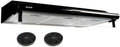 Hotte aspirante GRETA 90 cm Noir - 2 moteurs 200W - Débit 420m³/h - 3 vitesses - Évacuation/Recyclage - Marque française BELDEKO