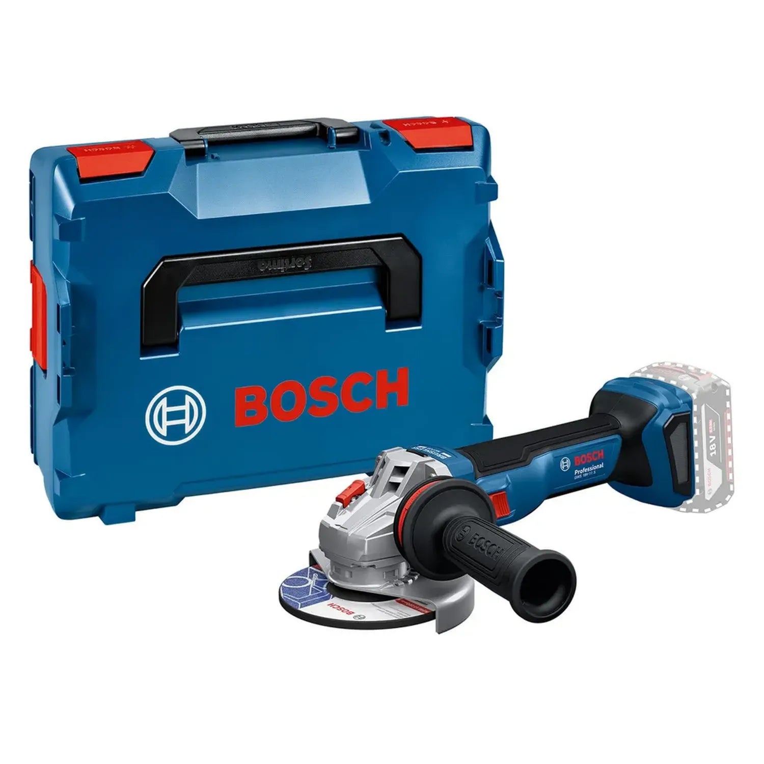 Meuleuse angulaire sans fil Bosch 18V, disque 125 mm, avec L-BOXX, outils seuls
