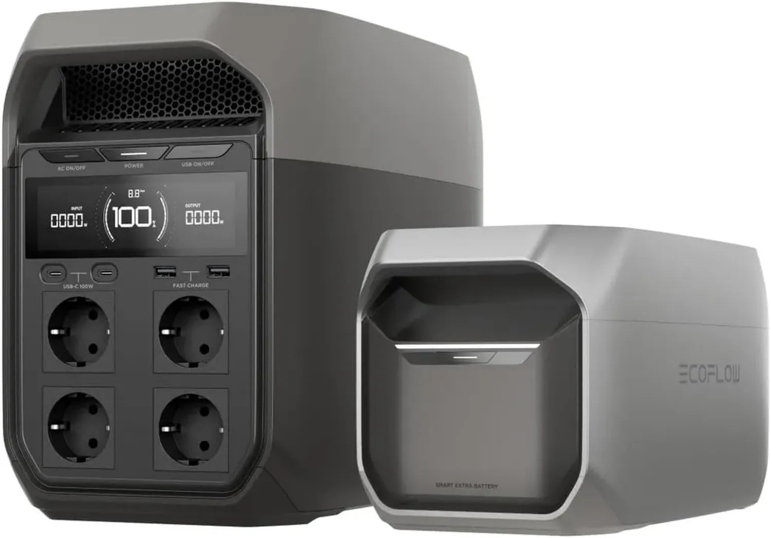 EF EcoFlow Centrale Électrique Portable DELTA 3 Avec Batterie Additionnelle, 2k Wh, Alimentation de Secours pour Camping et Urgences