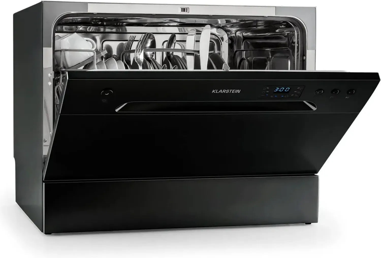 Lave-vaisselle Encastrable Compact Klarstein, 6 Couverts, Silencieux, 6 Programmes, Facile à Installer
